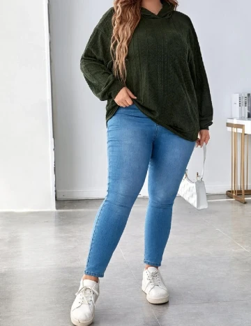 Hanorac SHEIN CURVE, verde