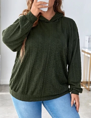 Hanorac SHEIN CURVE, verde