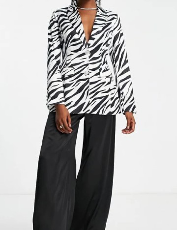 
						Sacou Miss Selfridge, alb/negru