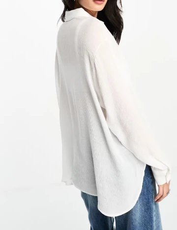 Camasa Oversize Bershka, alb