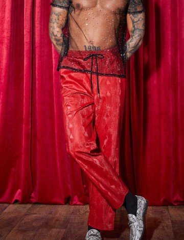 
						Pantaloni SHEIN, rosu