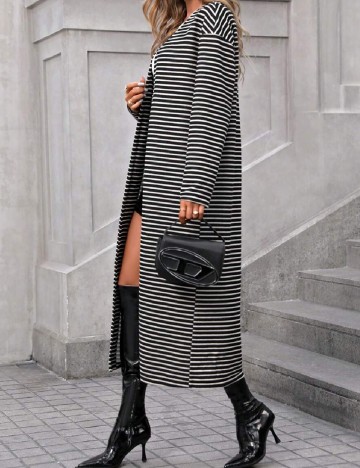 Cardigan SHEIN, alb/negru