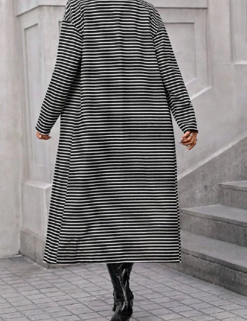 Cardigan SHEIN, alb/negru
