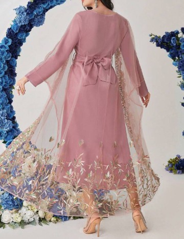 Rochie medie SHEIN, roz pudra