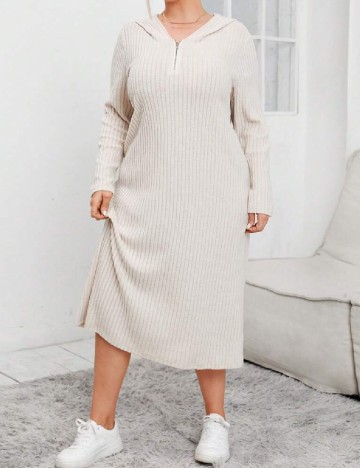 
						Rochie medie SHEIN CURVE, crem