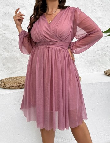 
						Rochie scurta SHEIN CURVE, roz