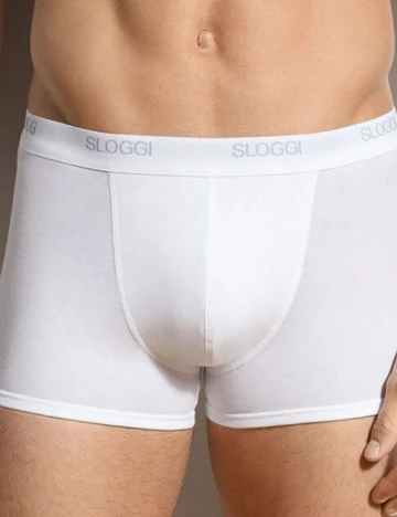 Boxeri Sloggi by Triumph, alb Alb
