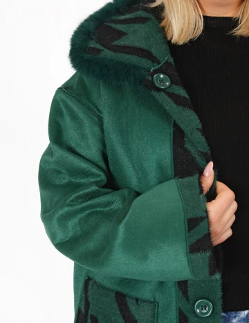 Palton reversibil No-l-ita, verde