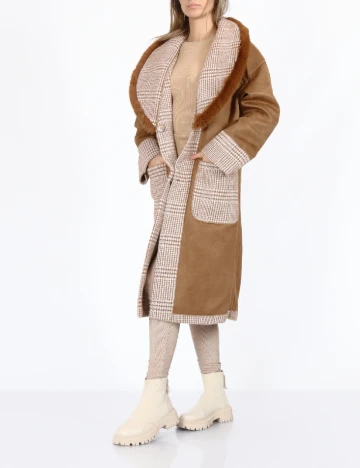 Palton reversibil No-l-ita, maro