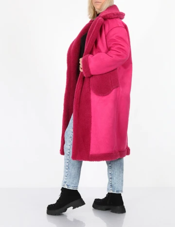Palton reversibil No-l-ita, roz