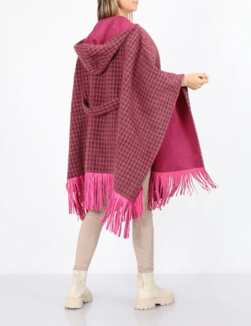 Poncho reversibil No-l-ita, roz
