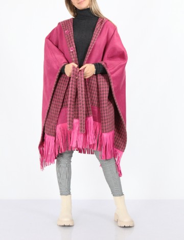
						Poncho reversibil No-l-ita, roz