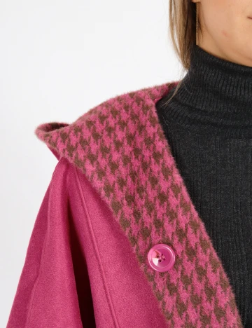Poncho reversibil No-l-ita, roz