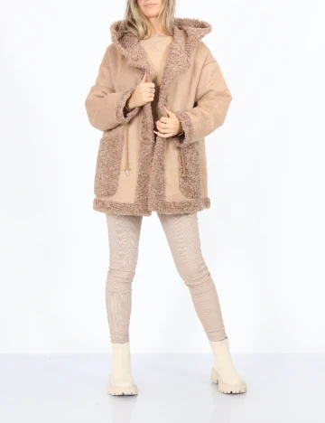 Palton reversibil No-l-ita, maro