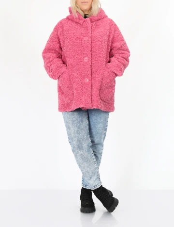 Palton reversibil No-l-ita, roz