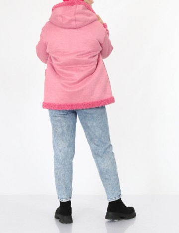 Palton reversibil No-l-ita, roz