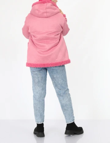 Palton reversibil No-l-ita, roz