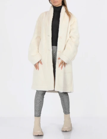 Palton reversibil No-l-ita, alb