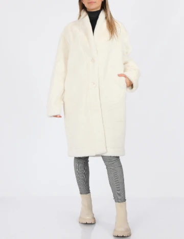 Palton reversibil No-l-ita, alb