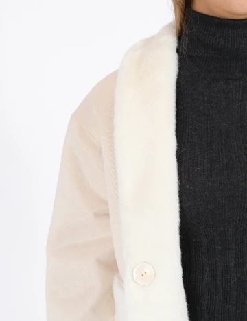 Palton reversibil No-l-ita, alb