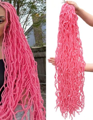 
						Extensie de par SHEIN, roz