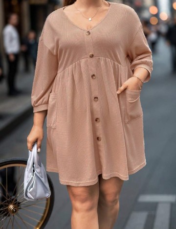 
						Rochie scurta SHEIN CURVE, crem