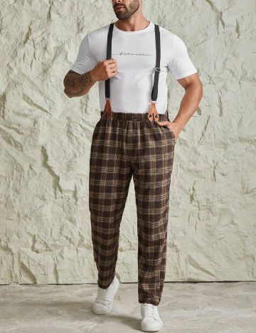 
						Pantaloni SHEIN Plus Size Men, maro