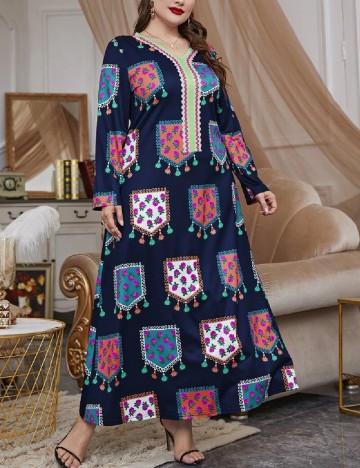 
						Rochie lunga SHEIN CURVE, albastru