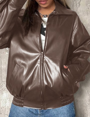 Jacheta Oversize SHEIN, maro