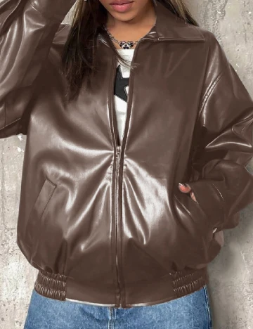Jacheta Oversize SHEIN, maro