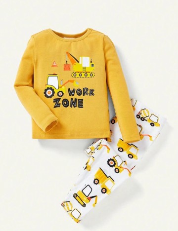 
						Pijama CozyCub, galben