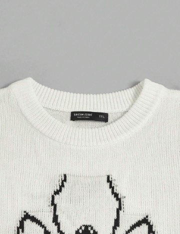Pulover SHEIN CURVE, ecru