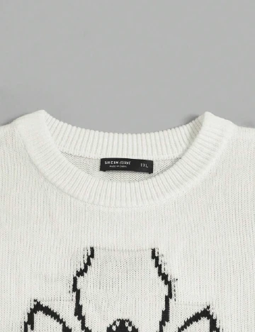 Pulover SHEIN CURVE, ecru