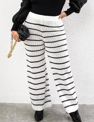 
						Pantaloni SHEIN CURVE, alb