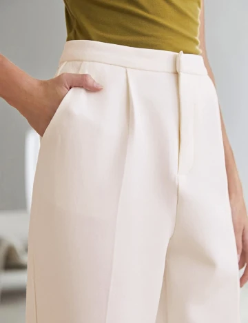 Pantaloni MOTF, ecru