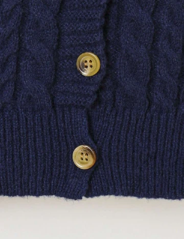 Cardigan Shein Kids, bleumarin Albastru