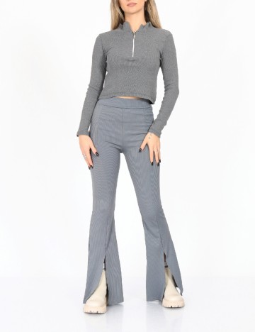 
						Pantaloni SHEIN, gri petrol