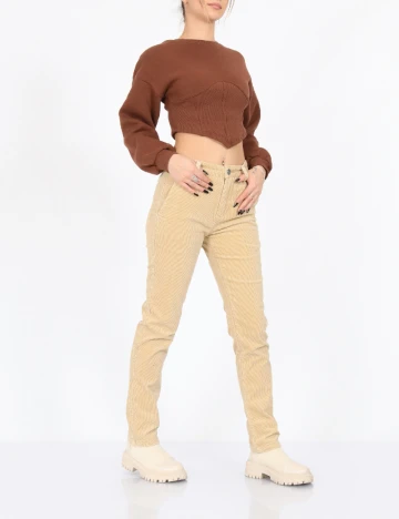 Pantaloni SHEIN, maro deschis