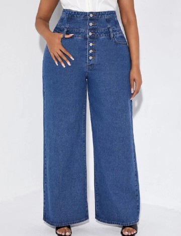 
						Blugi SHEIN CURVE, albastru