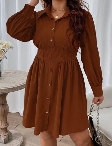 
						Rochie scurta SHEIN CURVE, maro