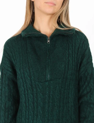 Pulover SHEIN, verde inchis