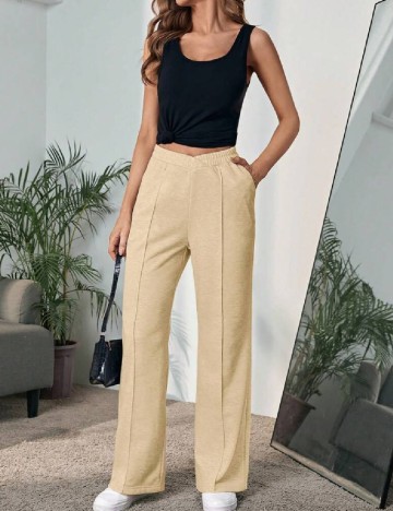 Pantaloni Emery Rose, crem