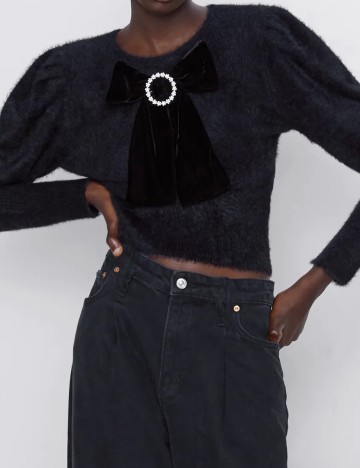 Pulover Zara, negru, M