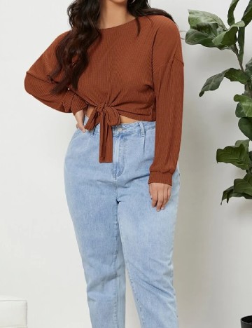 
						Bluza SHEIN CURVE, maro
