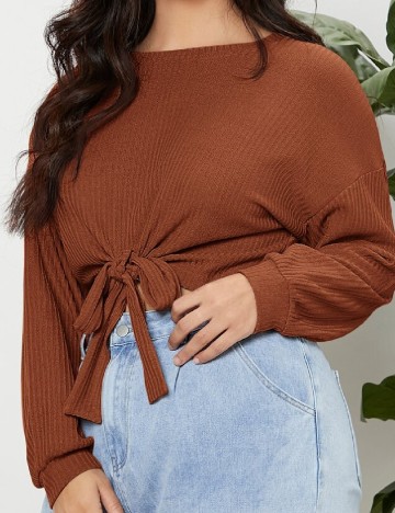 Bluza SHEIN CURVE, maro