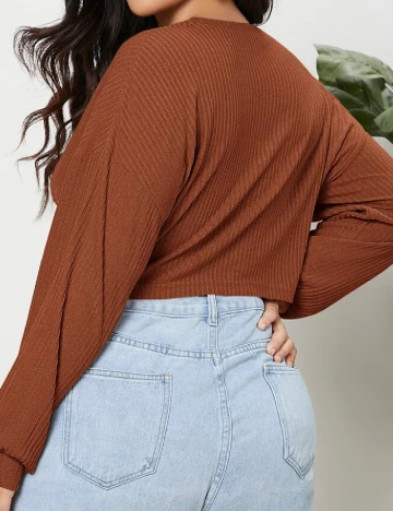 Bluza SHEIN CURVE, maro