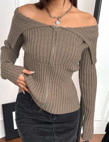 Cardigan SHEIN, maro