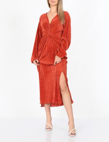 
						Rochie medie SHEIN, caramiziu