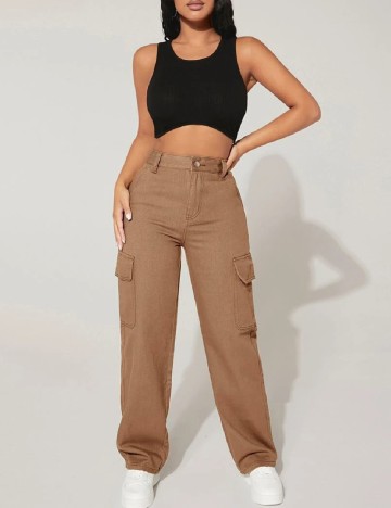 
						Pantaloni SHEIN, maro