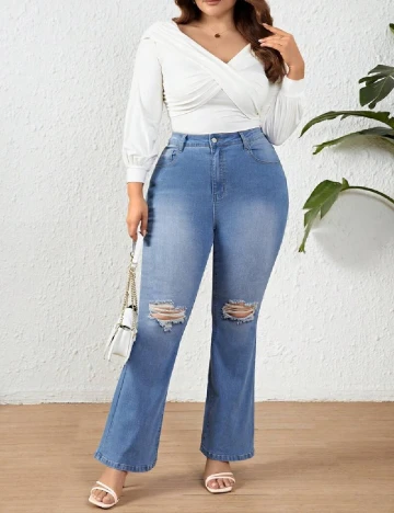 Blugi SHEIN CURVE, albastru